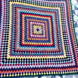 Handmade Crochet blanket Multicolor